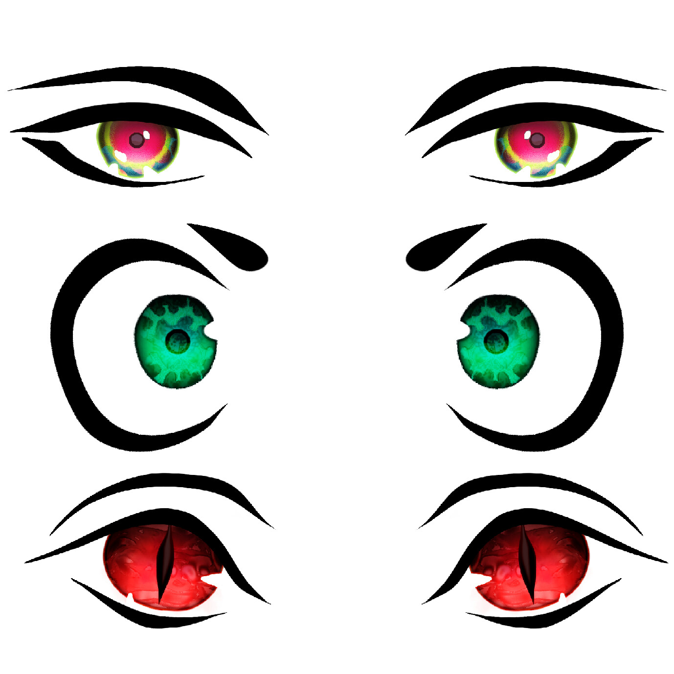 ArtStation - anime eyes practice