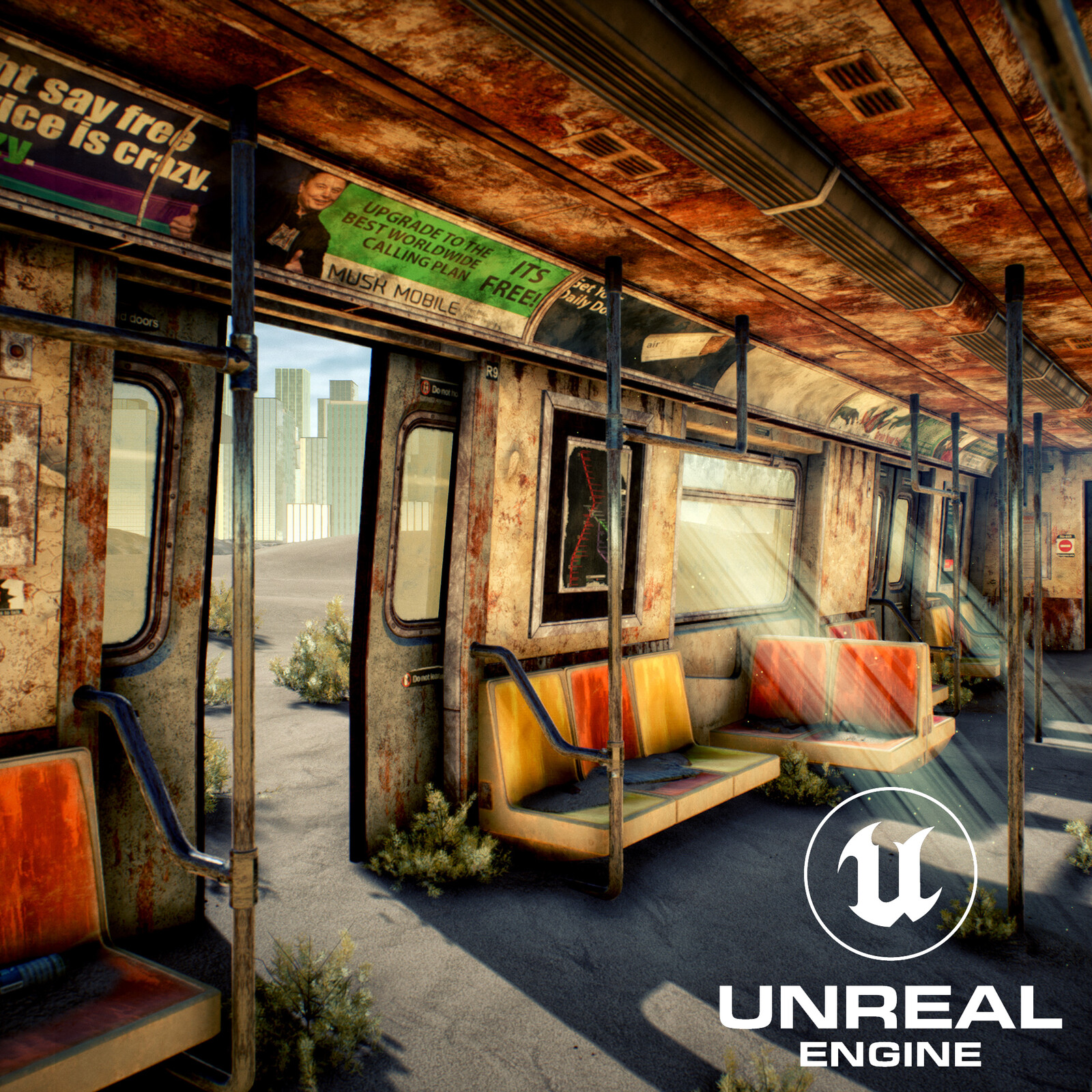 Post-Apocalyptic Subway Car