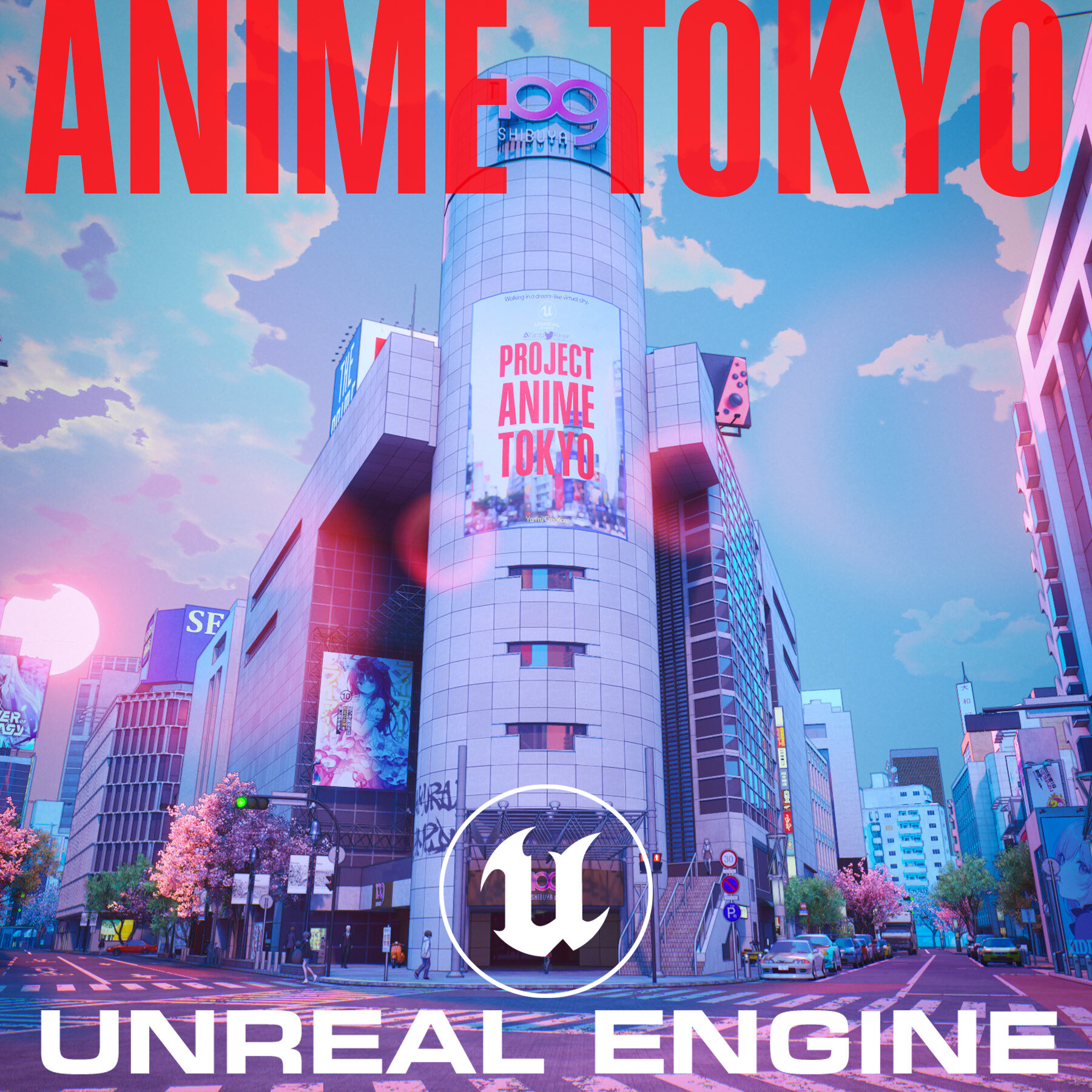 ArtStation - High-saturation lighting - UE5 Anime Tokyo / Japanese City ...
