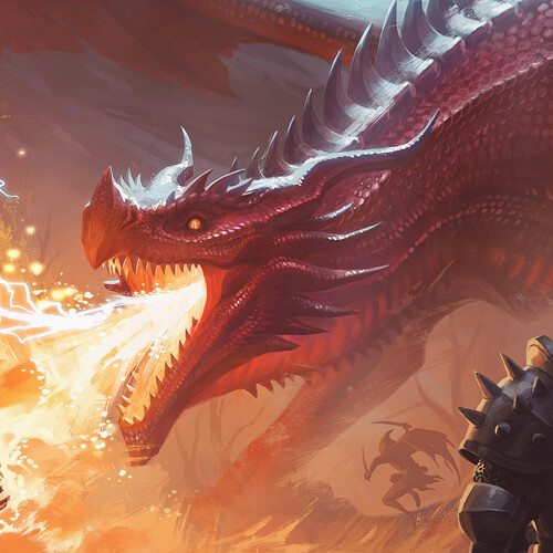 ArtStation - DnD - Red Dragon Battle