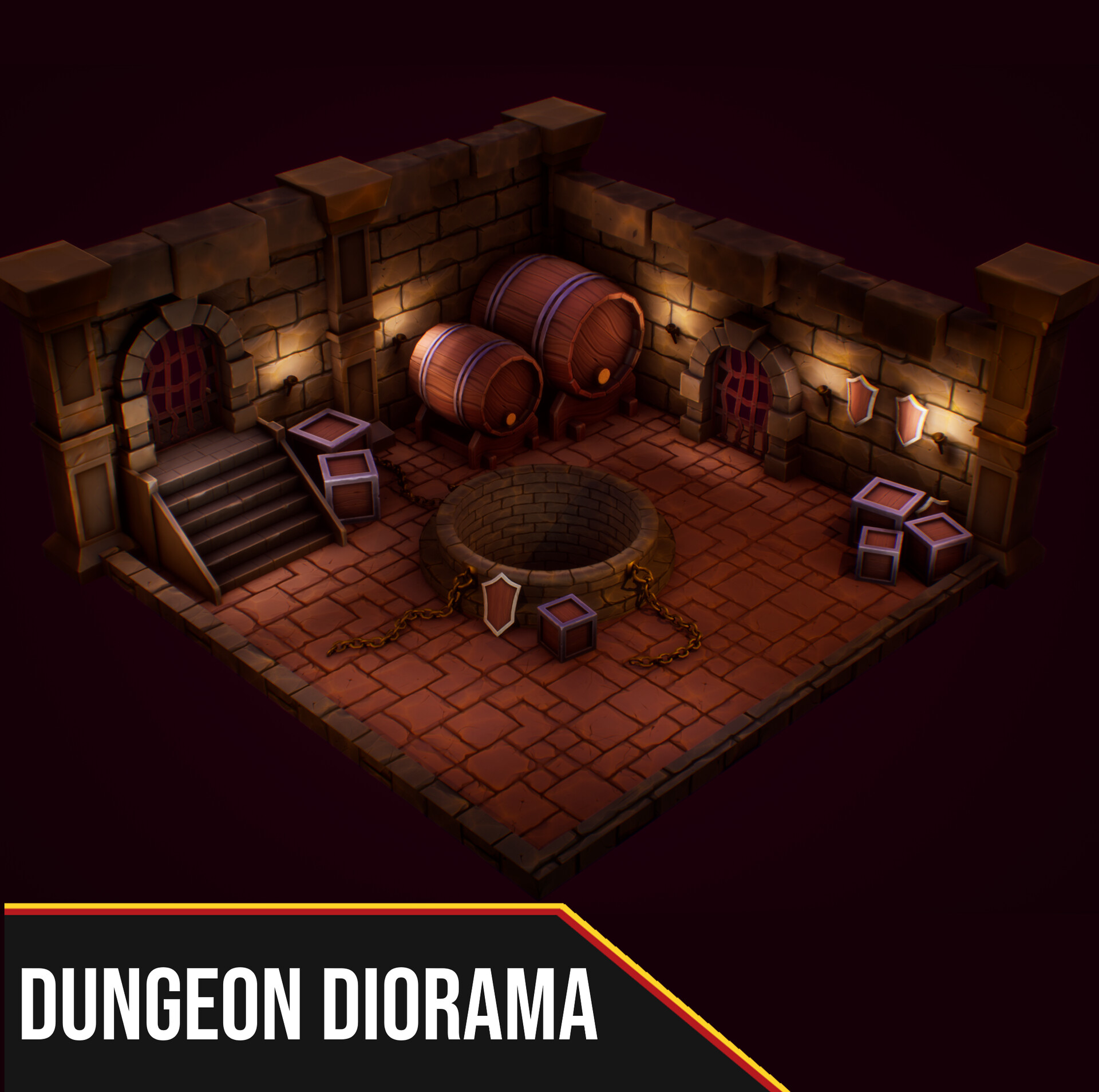 ArtStation - Stylized Dungeon Diorama