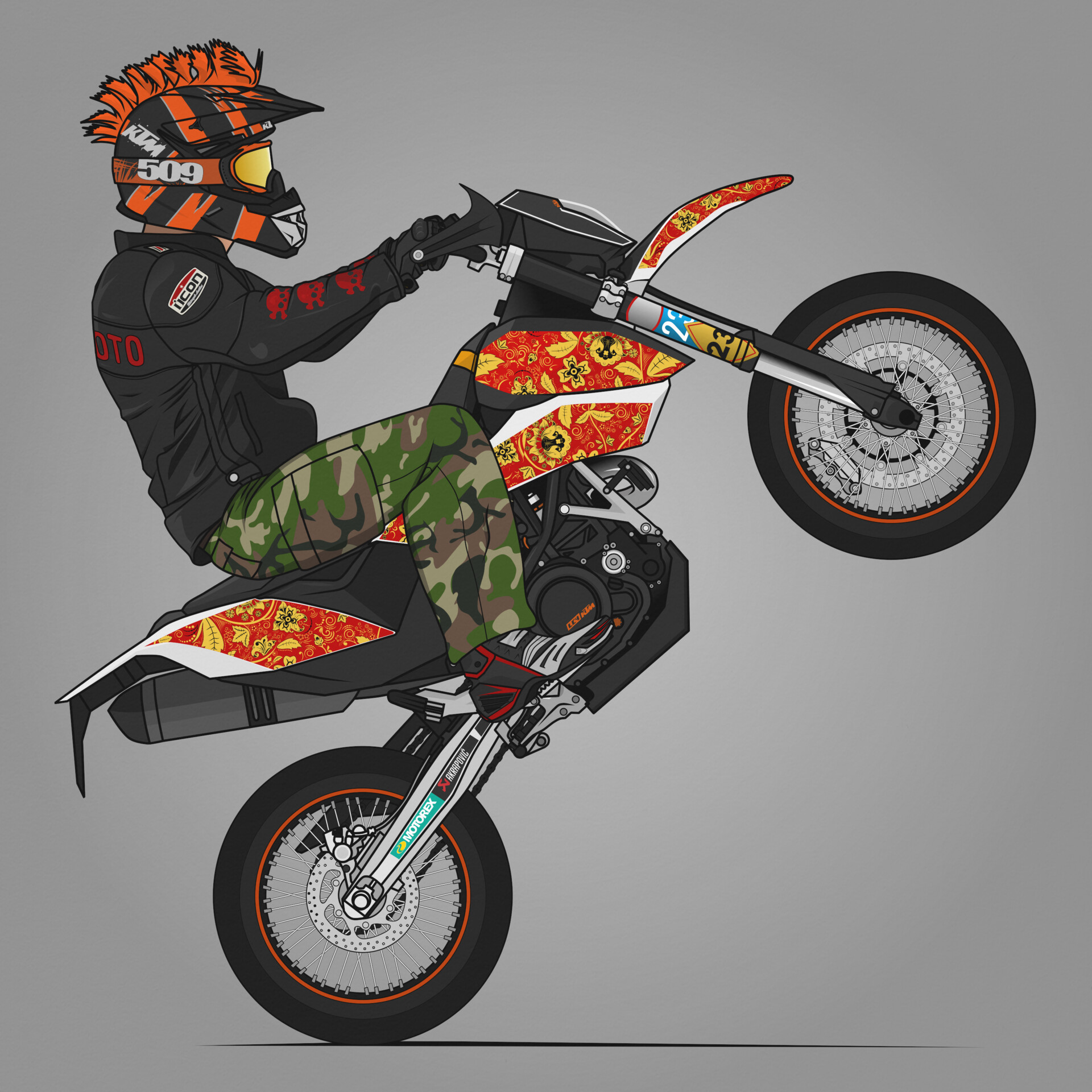 ktm bike painting