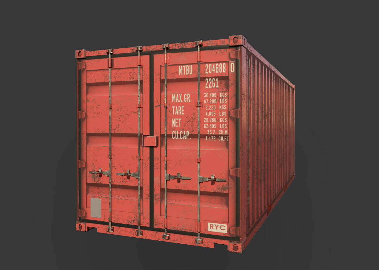 ArtStation 20FT container Game Ready asset