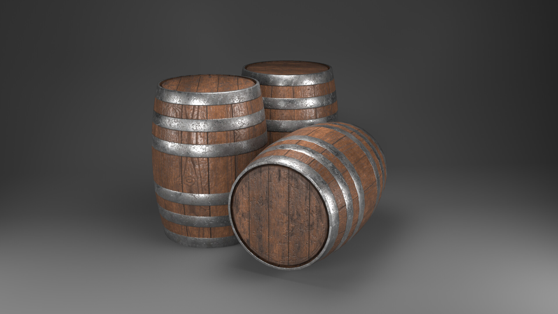 ArtStation Wooden Barrel Prop