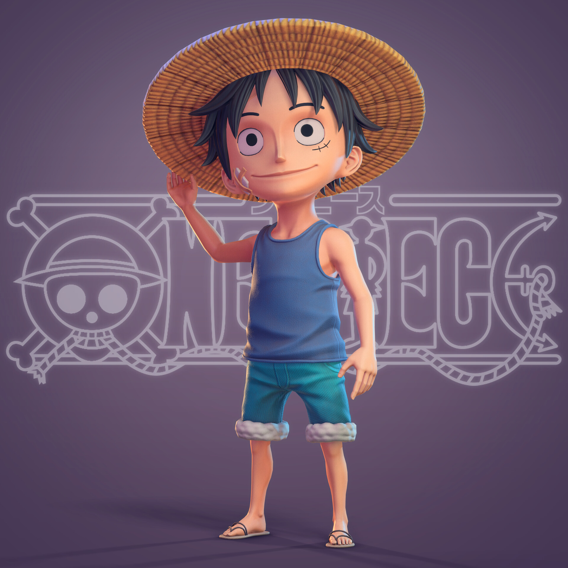 ArtStation - Luffy - One Piece (3D Fan Art)