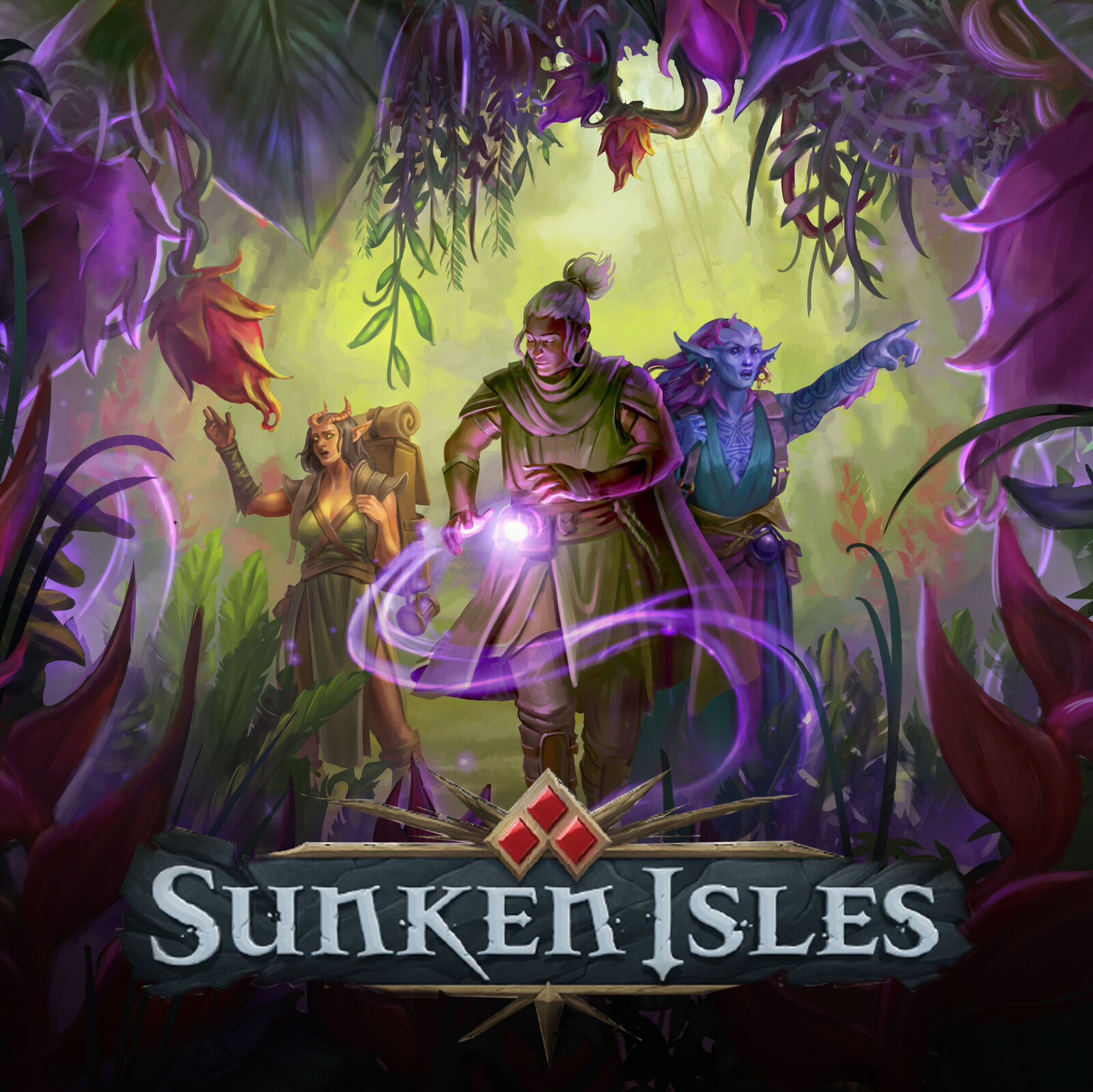 Sunken Isles - Overgrowth. Fantasy illustration with DnD aesthetics