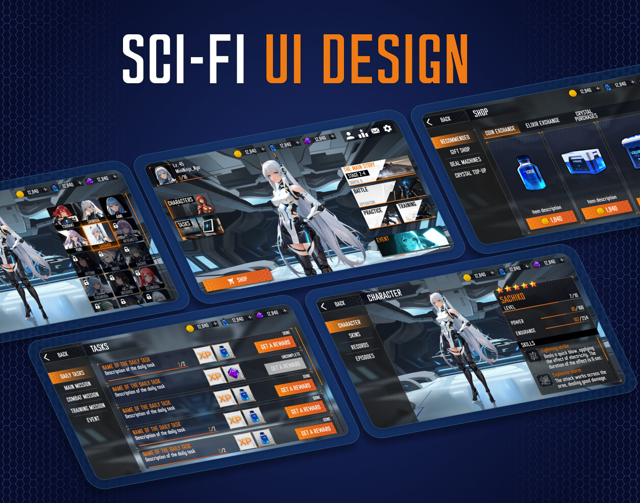 ArtStation - Sci-fi game UI design