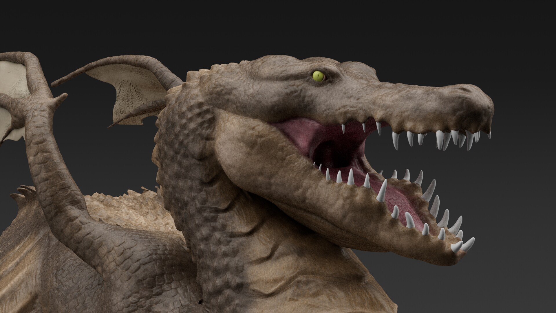 ArtStation - Crocodile dragon sculpt