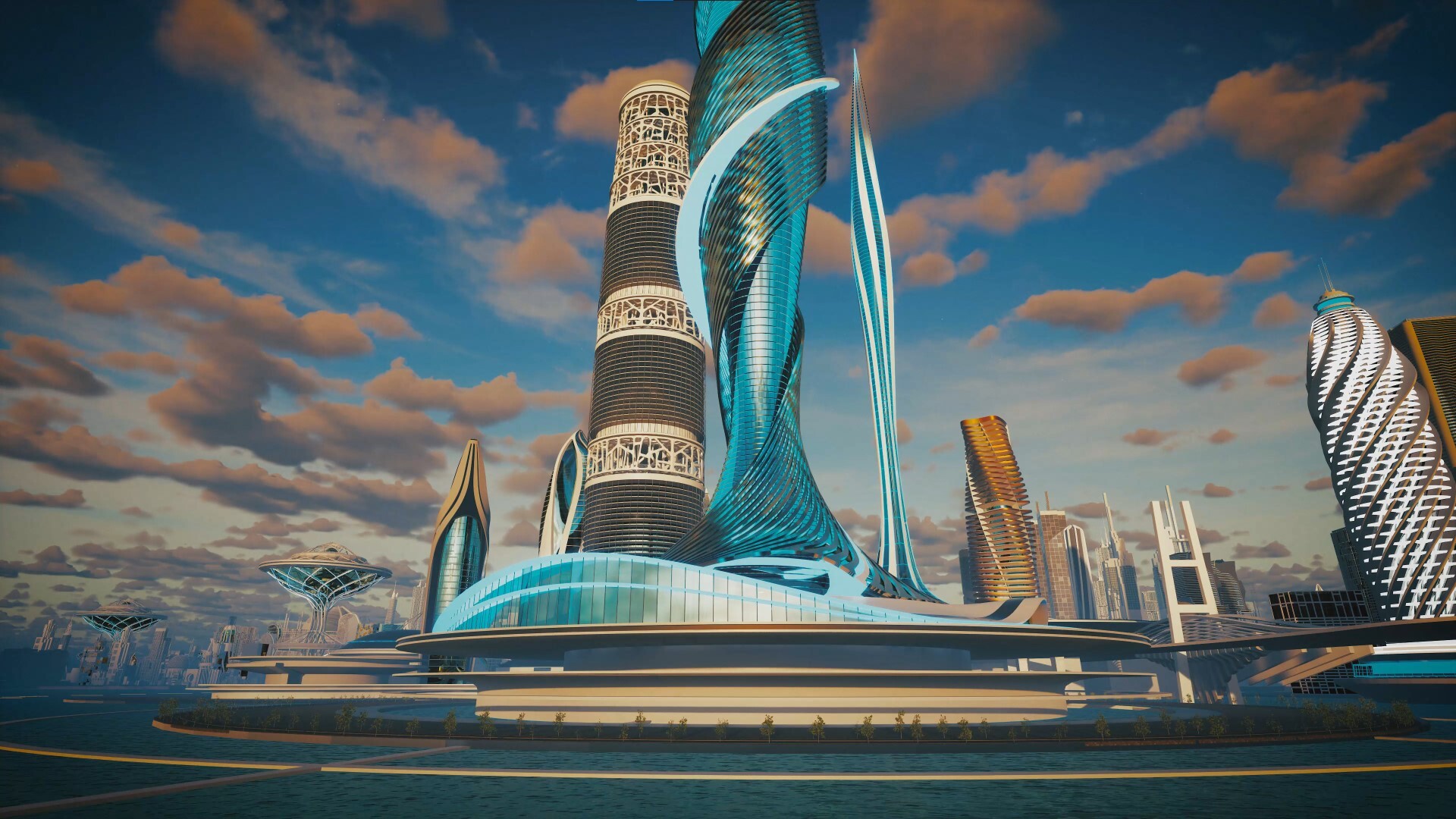 Futuristic city for metaverse