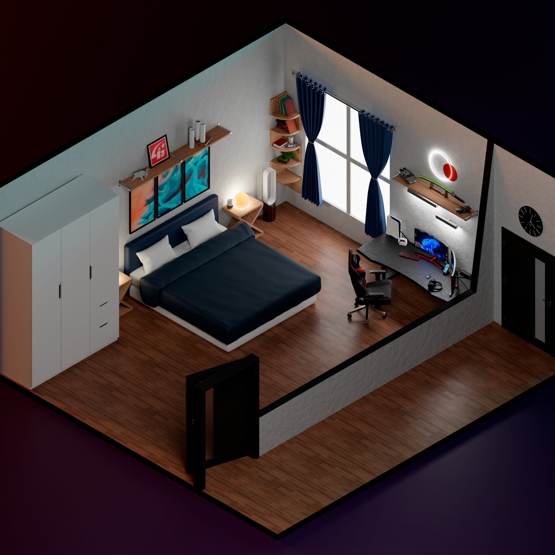 ArtStation - Isometric bedrooms