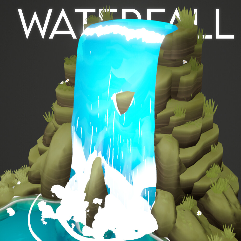 ArtStation - Stylized Waterfall