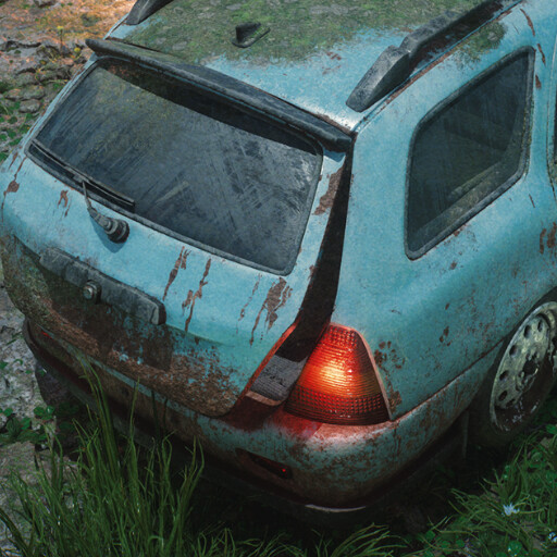 ArtStation - Post Apocalyptic Station Wagon - Unreal Engine 5