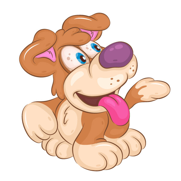ArtStation - Cartoon Curious Dog.