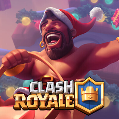 ArtStation - Clash Royale Key Art | Santa Hog Rider