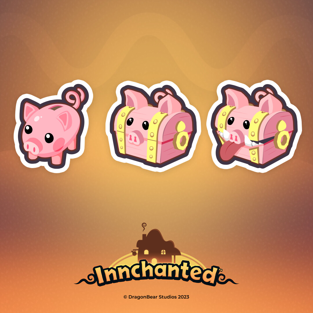 ArtStation Innchanted Iconography Piggy Bank Levels