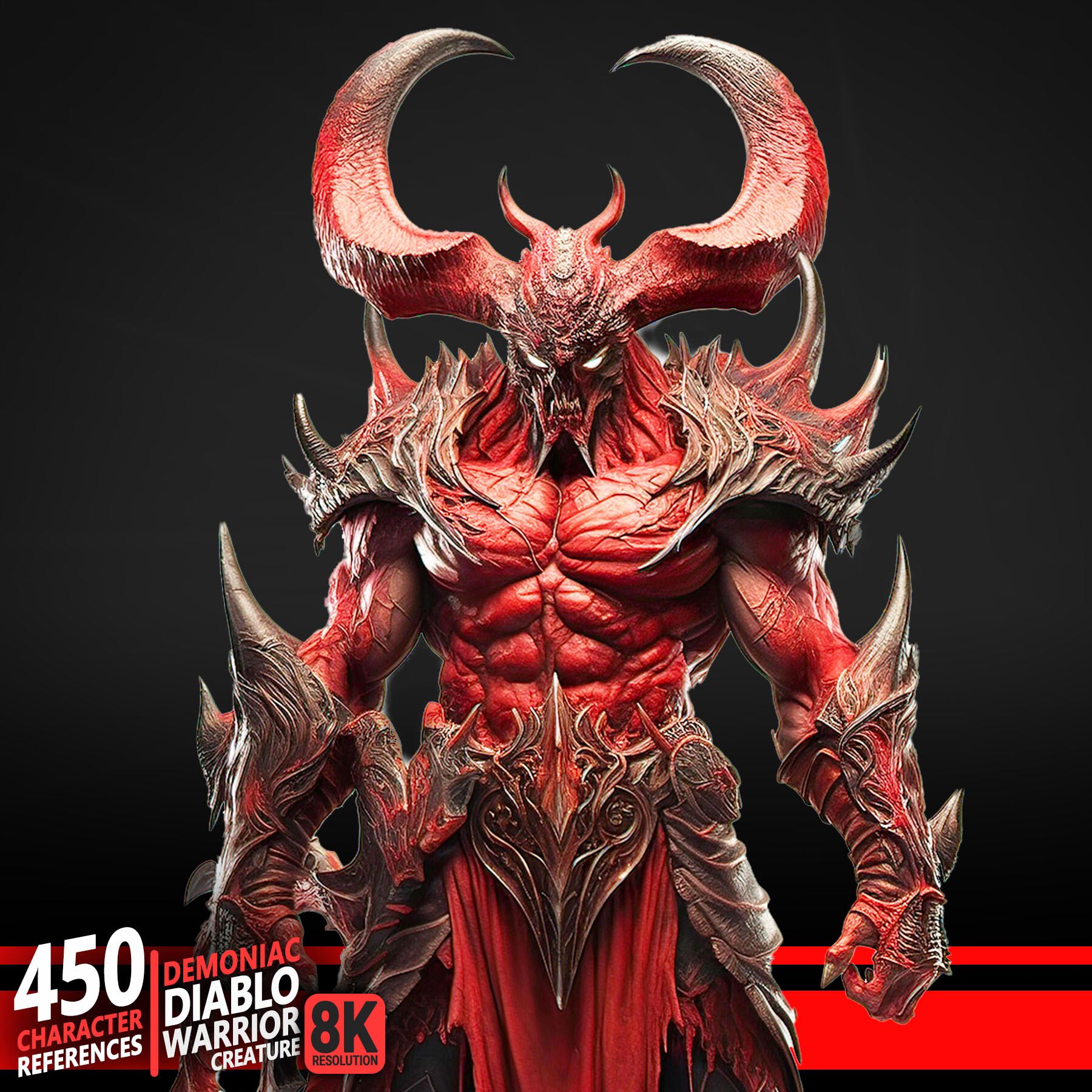 ArtStation - 450 Demoniac Diablo Warrior Creature - Character ...