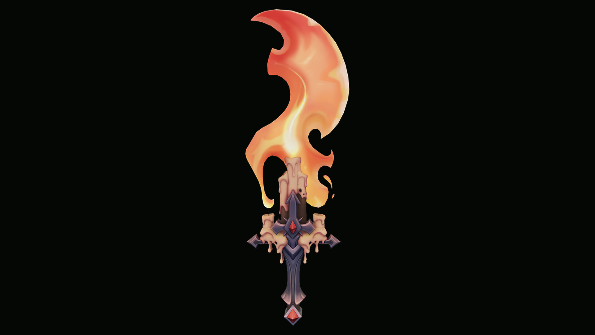 ArtStation - Stylized Flame Sword