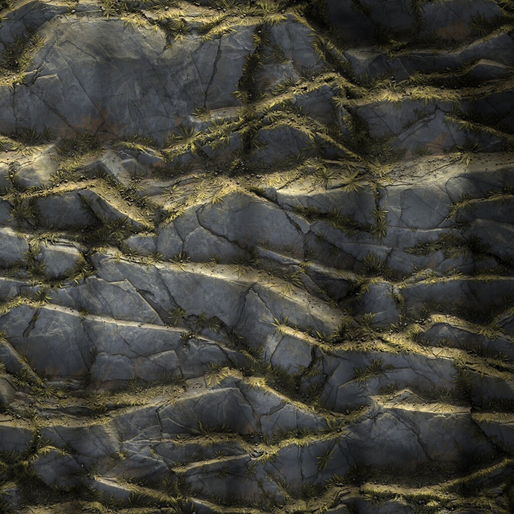 PBR Slate Rock Material Study