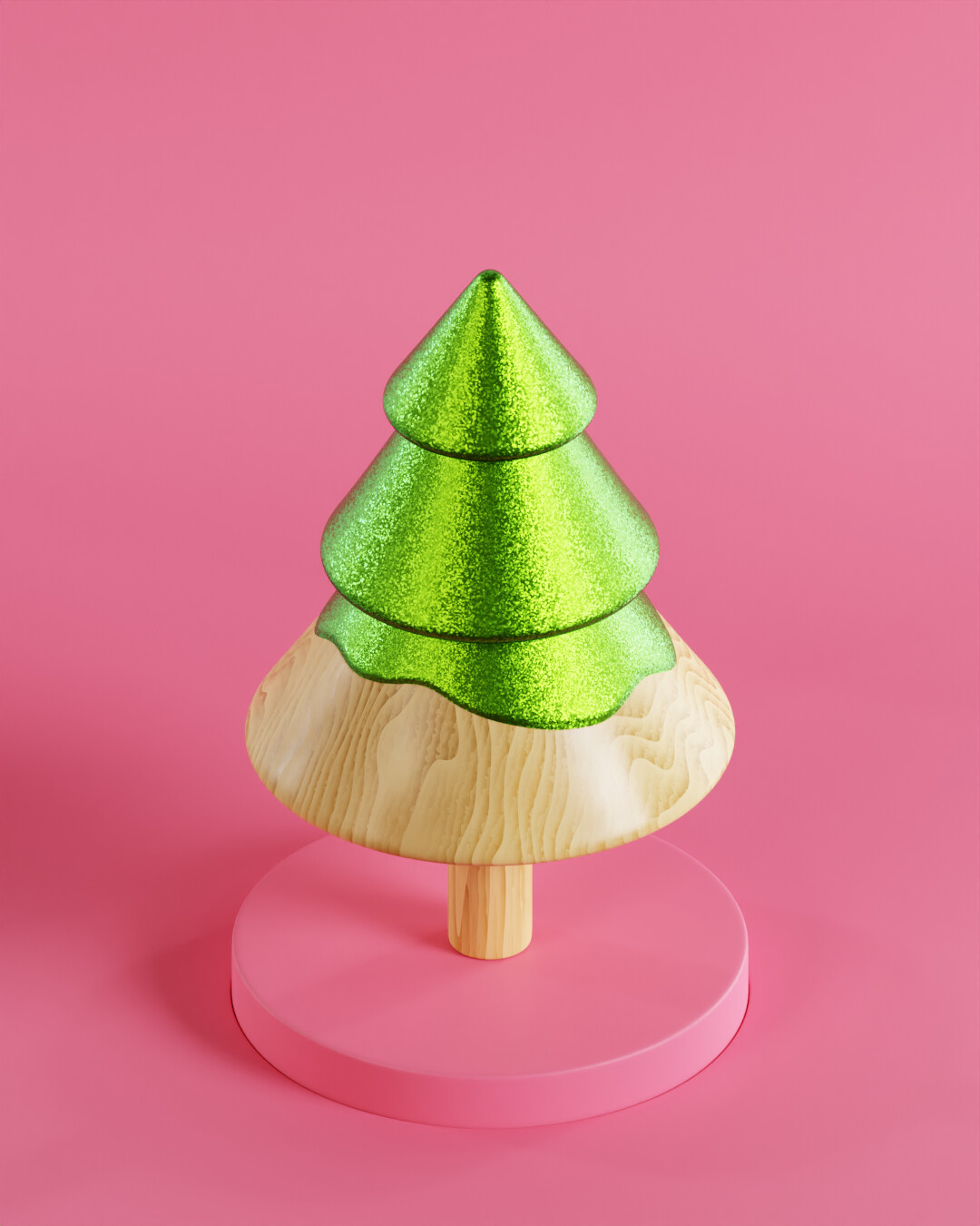 ArtStation - Wooden Tree 3D Animation Loop