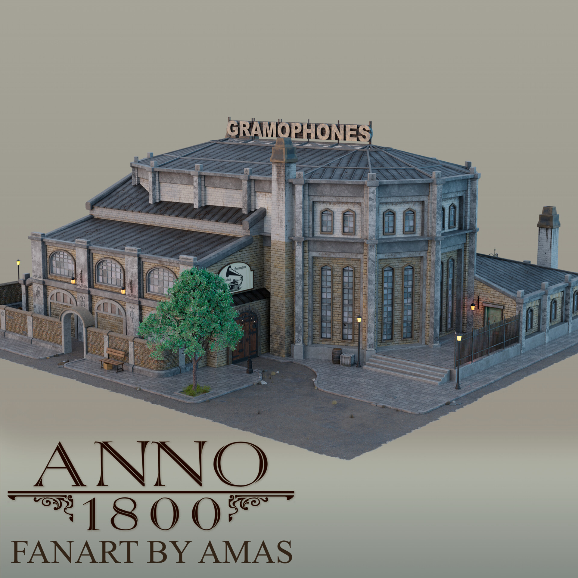 ArtStation Gramophone Factory (Anno 1800 fanart)