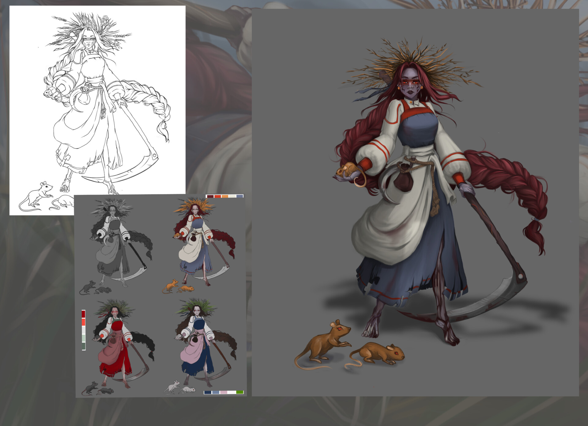 ArtStation - Полудница/Character concept.