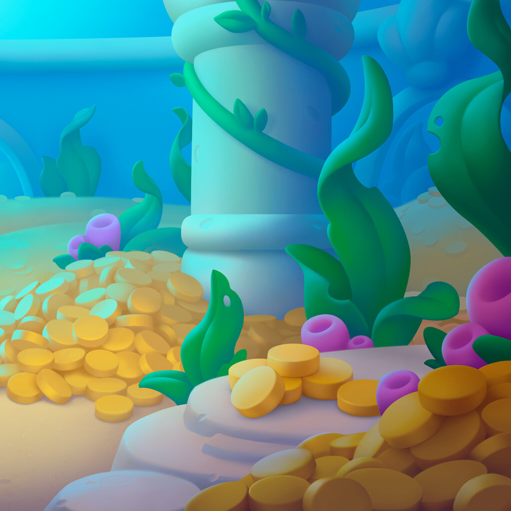 ArtStation - Backgrounds concept for game project Fishdom