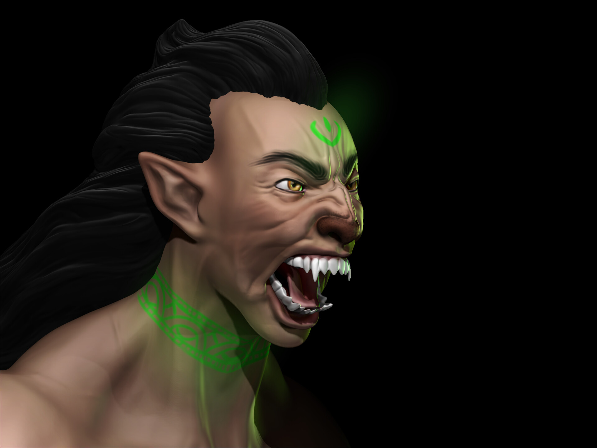 ArtStation Shifter Barbarian Roar Bust