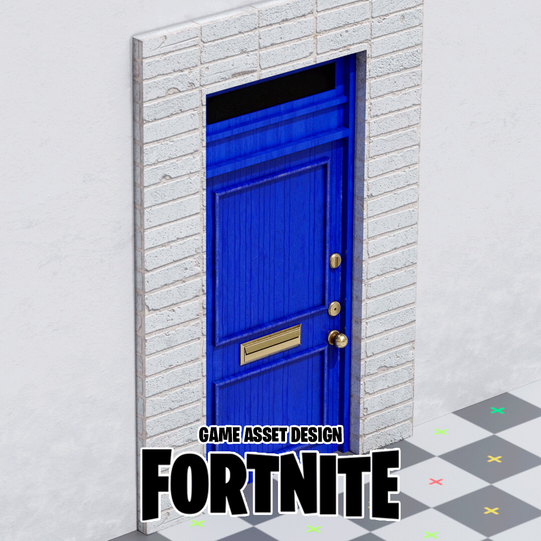 ArtStation - Fortnite Wall Asset: NY Blue Door