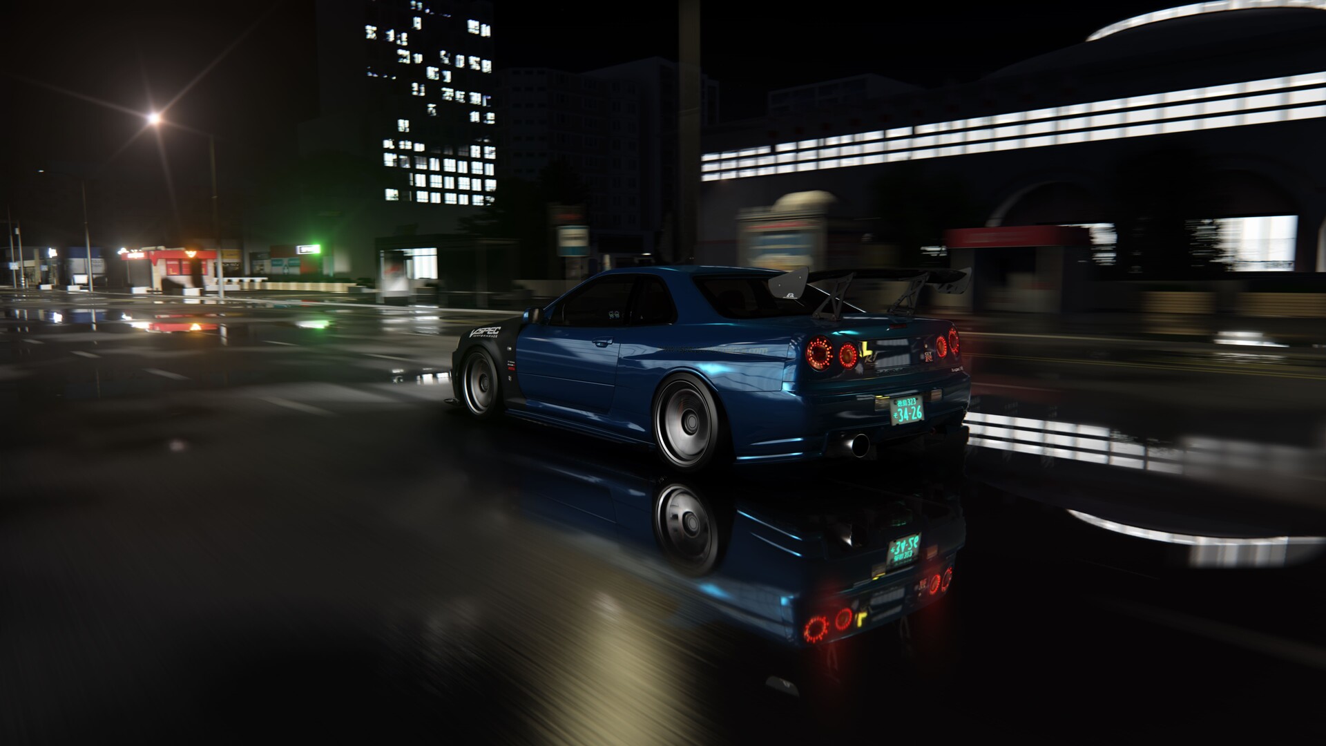 ArtStation - White Night (Nissan Skyline R36 Visualization)