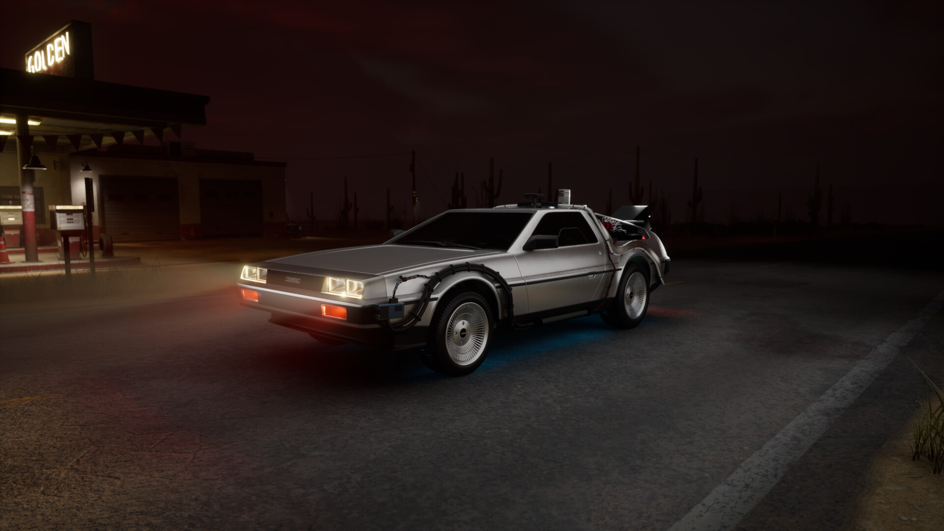 ArtStation - Delorean car, Back to the Future