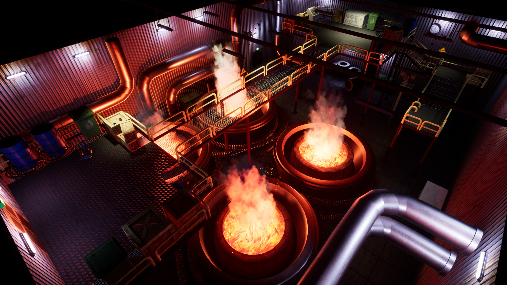 Steel factory. Фабрика Олд Фудс киберпанк.
