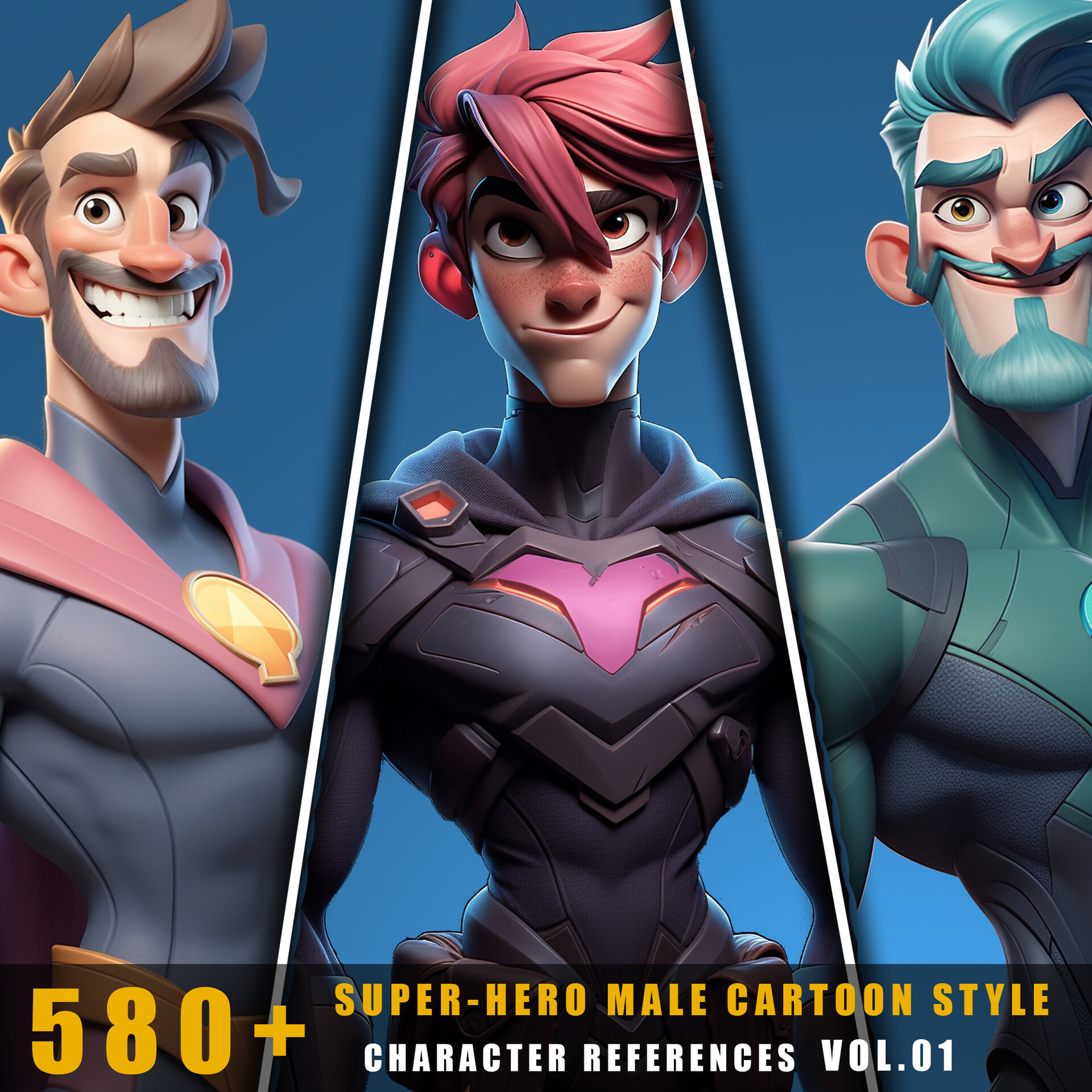 ArtStation - 360+ Original King Male Anime Style - References Pack Vol.05