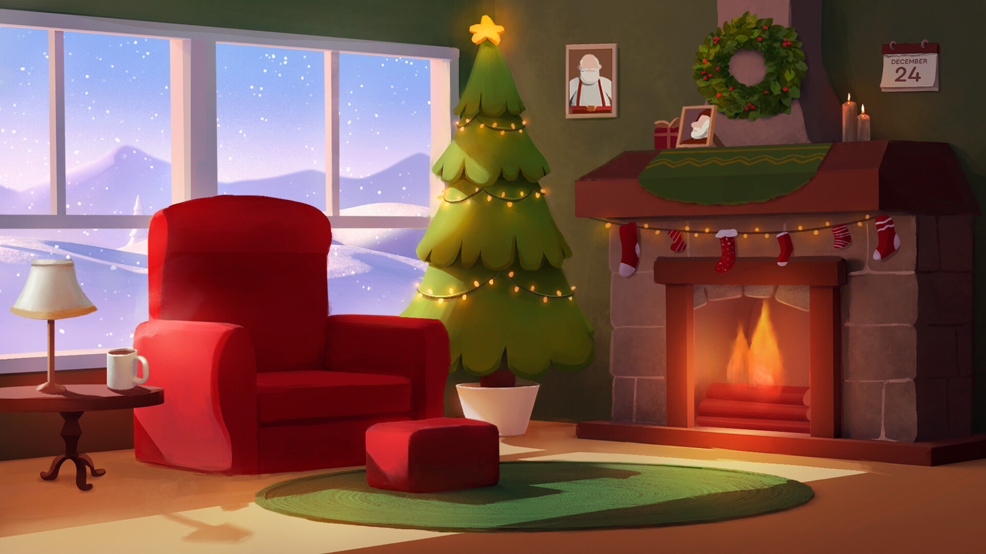 ArtStation - Santa's House (1) - Indoor Concept