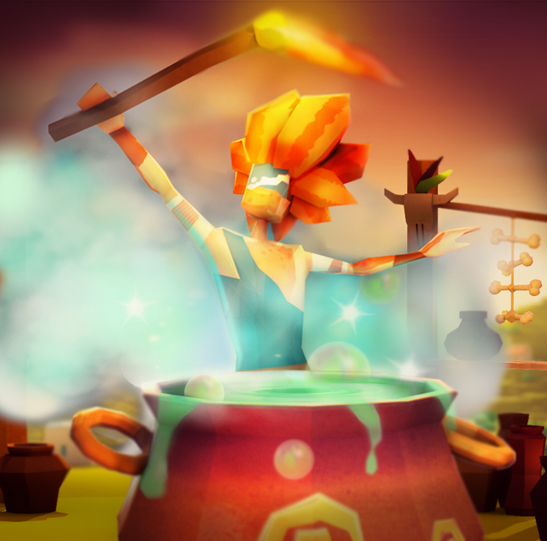 ArtStation - Godus: Way of the Shaman Promo Art