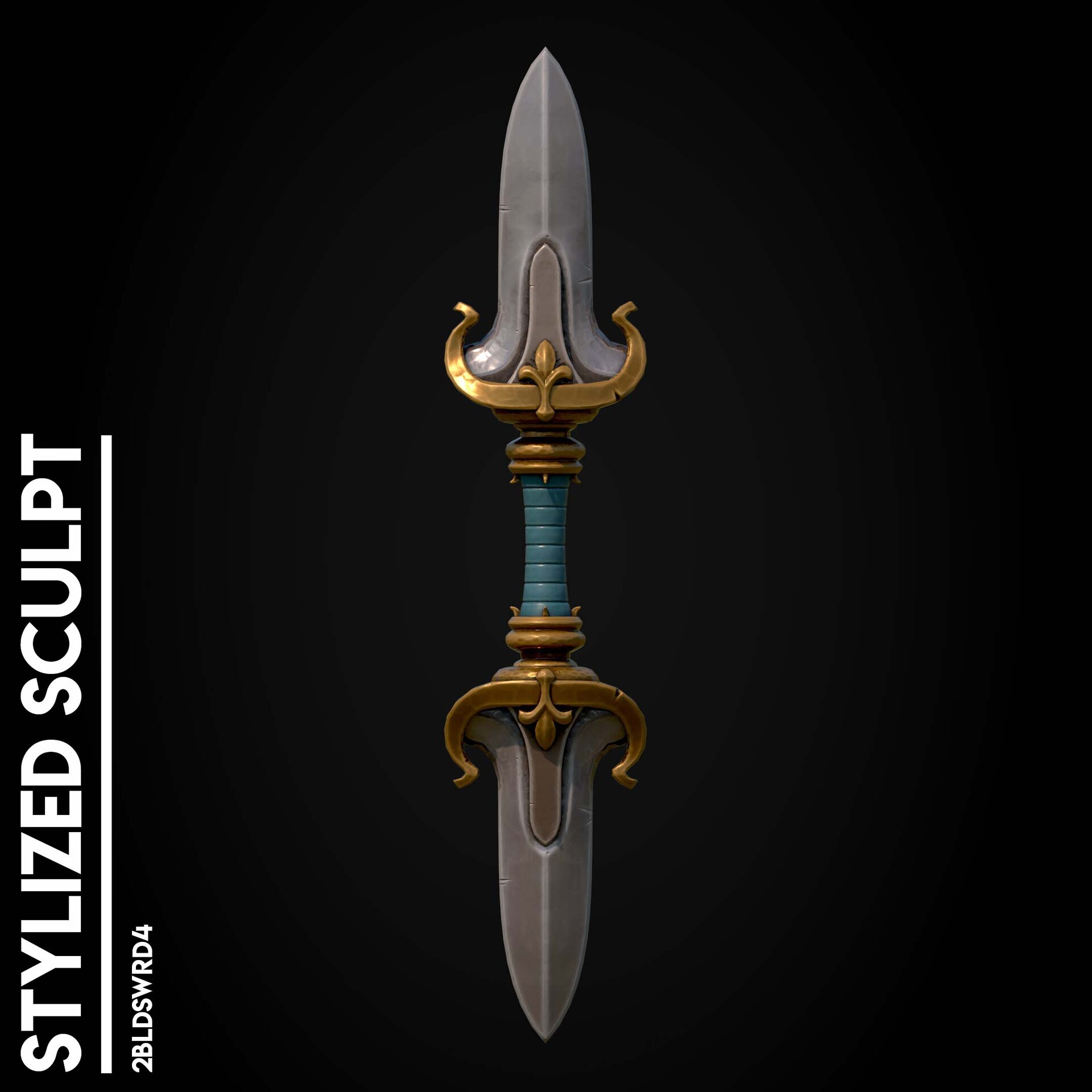 ArtStation - Stylized Sculpt - Two Blade Sword IV