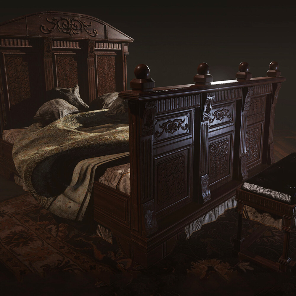 ArtStation - Old Bed