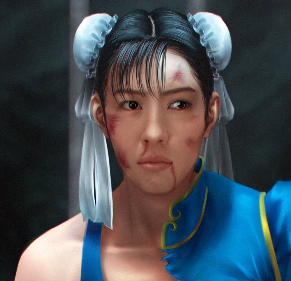 ArtStation - Chun Li Commissioned Ryona Series