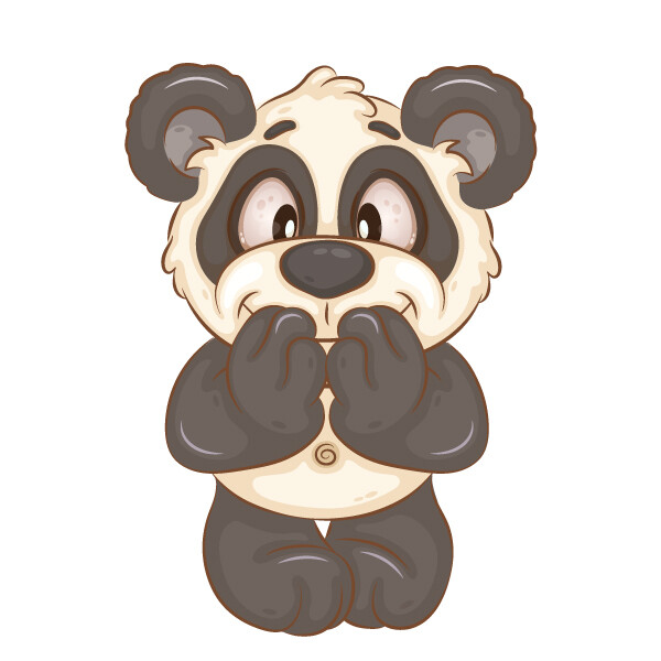 ArtStation - Giggling Cartoon Panda.