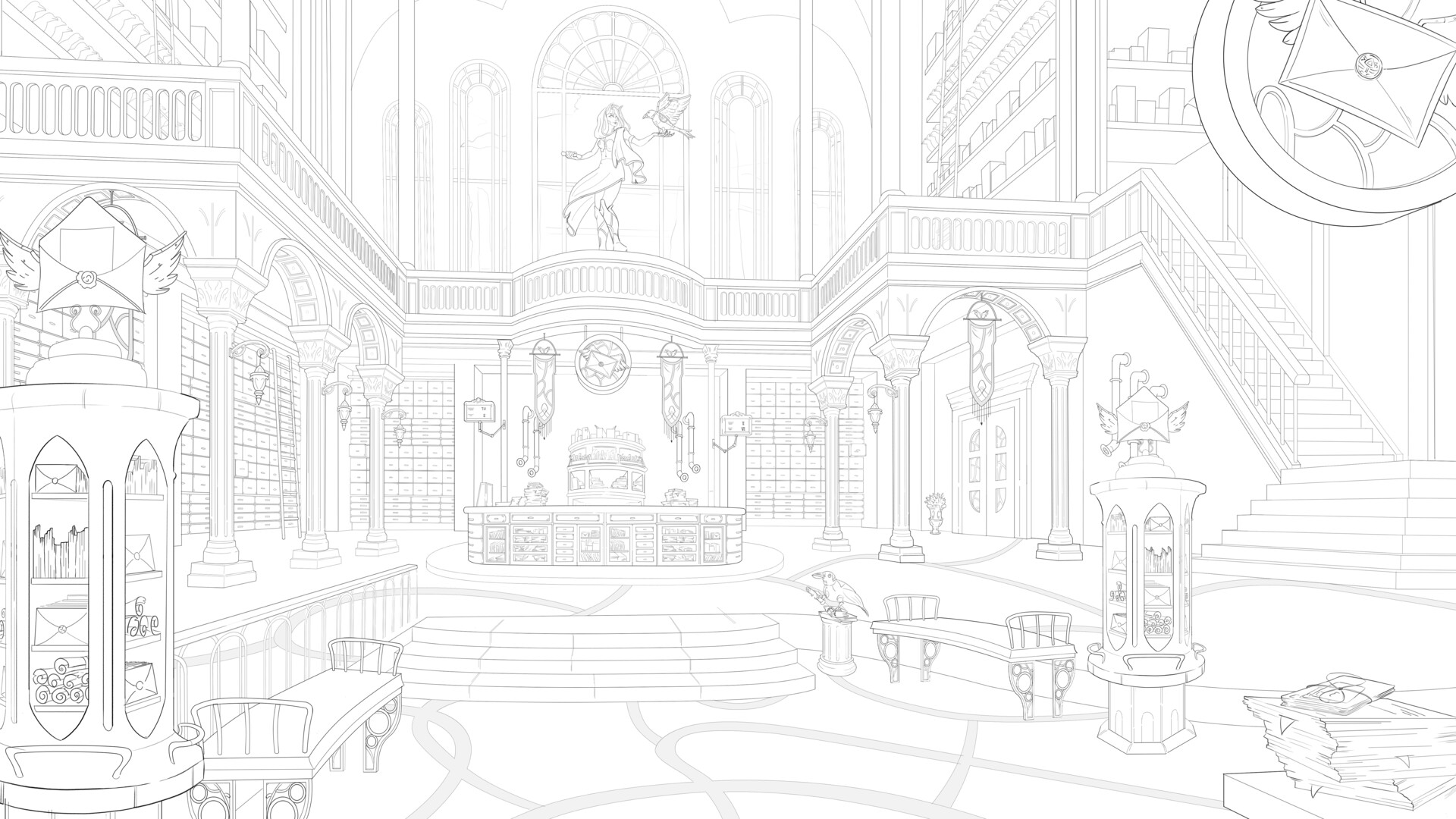 ArtStation The Modromian city Post office