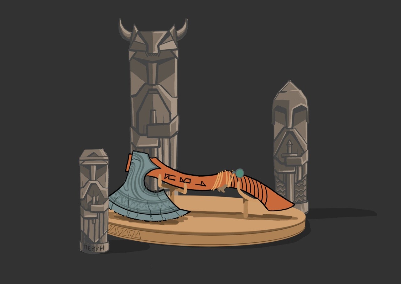 ArtStation - CONCEPT ART OF THE BATTLE AX