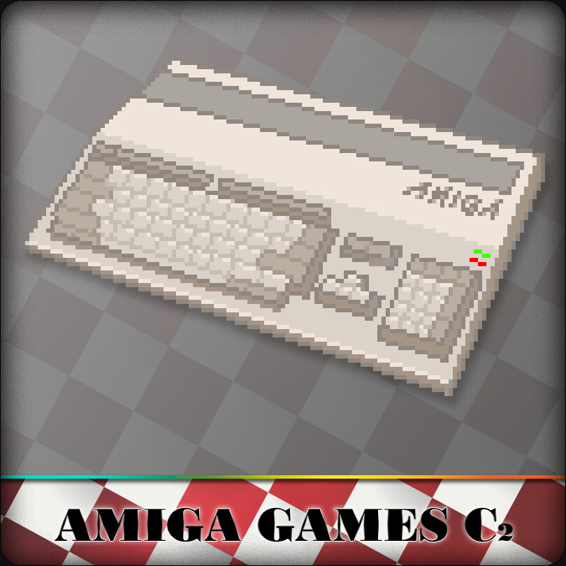 Commodore Amiga 500 Retro Gaming - Original Pixel Art Poster for