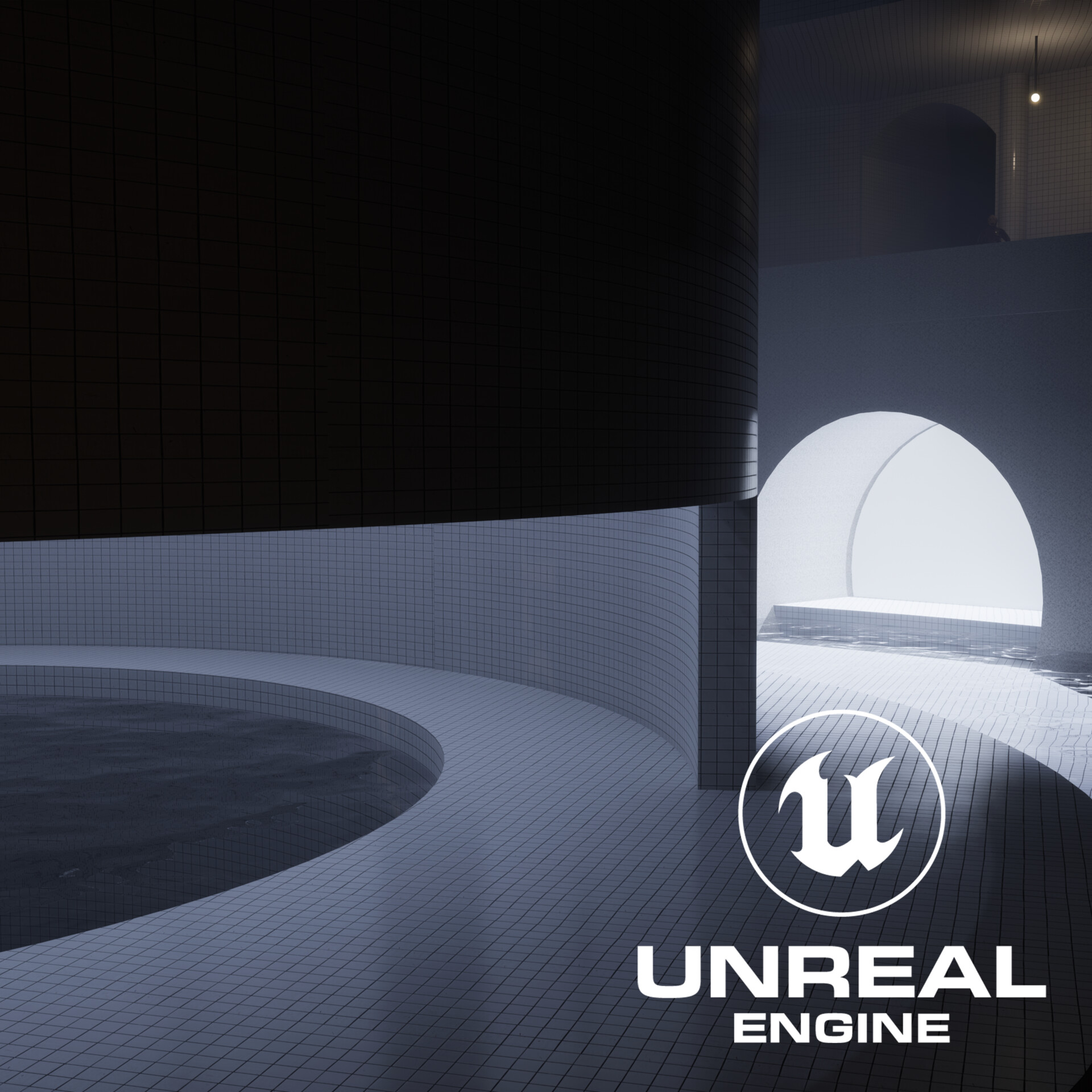 ArtStation - LIMINAL SPACES - Level -33.1, The Poolrooms part of The  Backrooms.