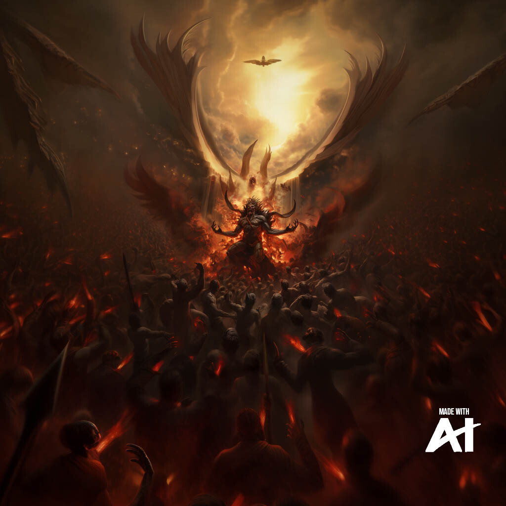 ArtStation Lucifer The ruler of hell, an 'AI' concept art created