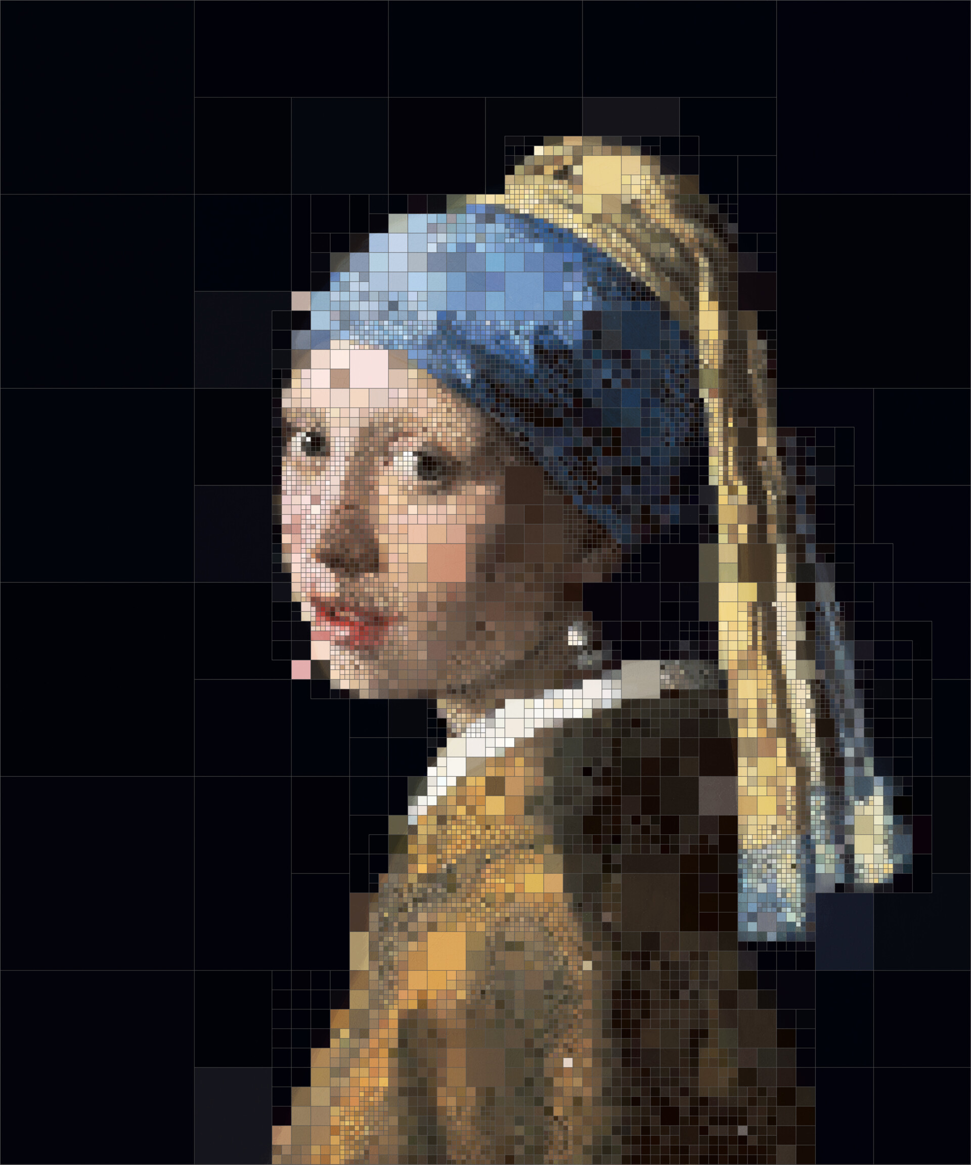 ArtStation - Pixel Remix: Girl with a Pearl Earring