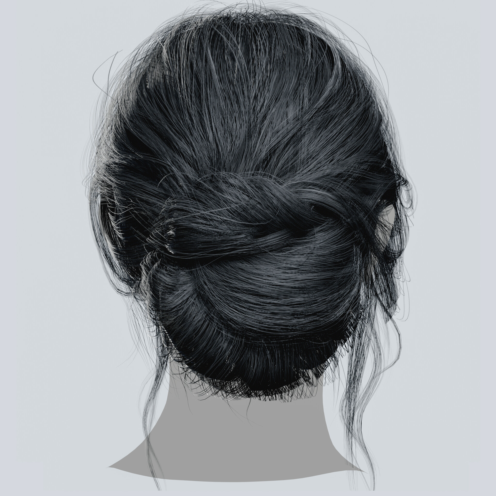 ArtStation Real Time Bun Hair Breakdown Tutorial