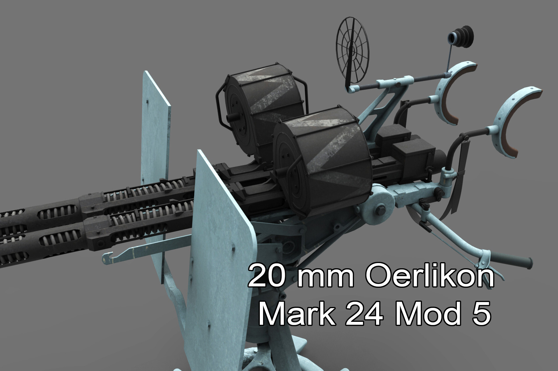 ArtStation - 20 mm Oerlikon Mark 24 Mod 5