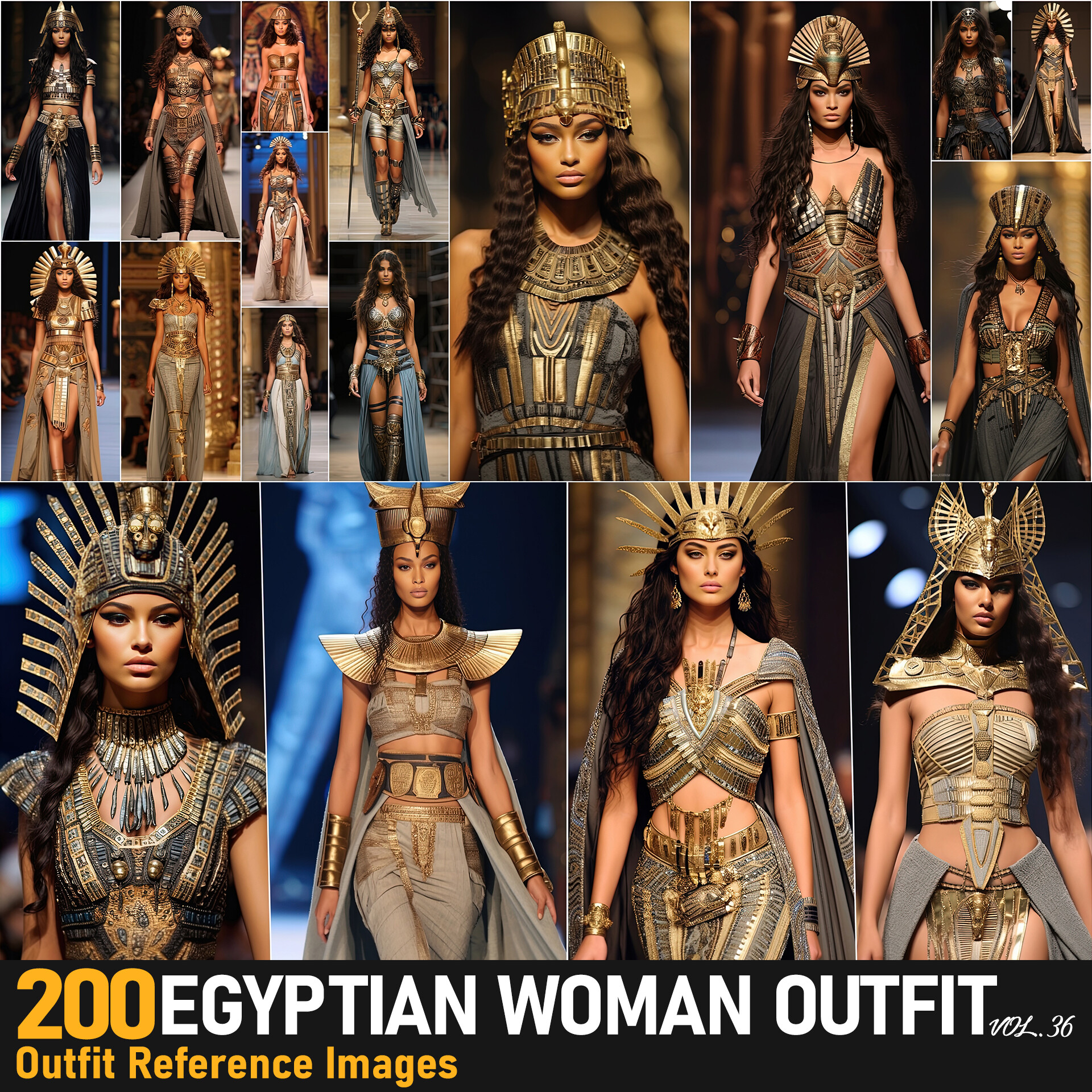 ArtStation - Egyptian Woman Outfit VOL.36|4K Reference Images