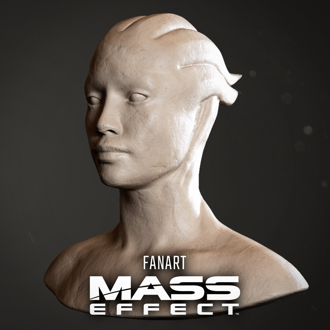 Artstation Mass Effect Asari Bust 