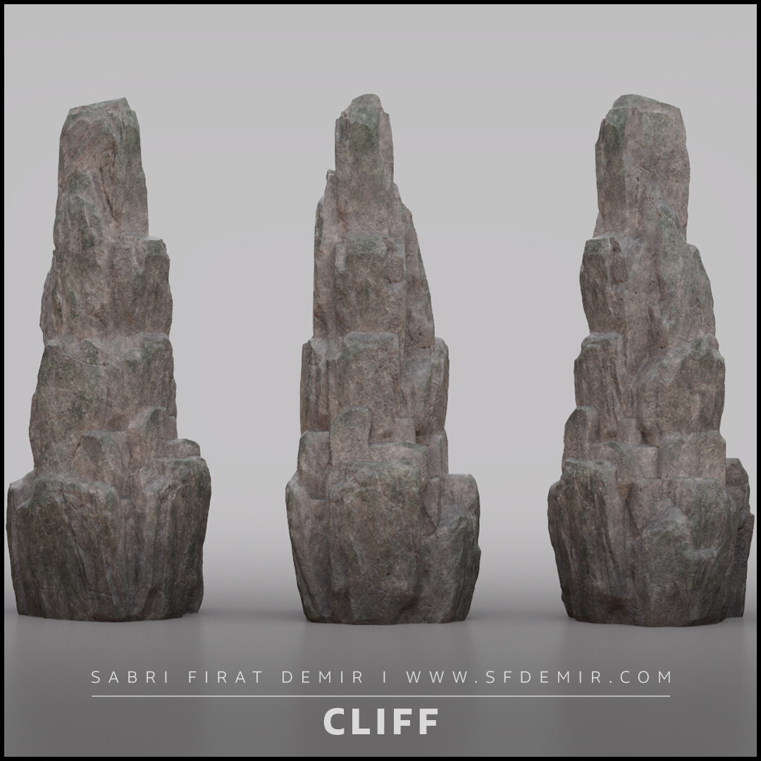3D Cliff Rock Model / PBR Optimized