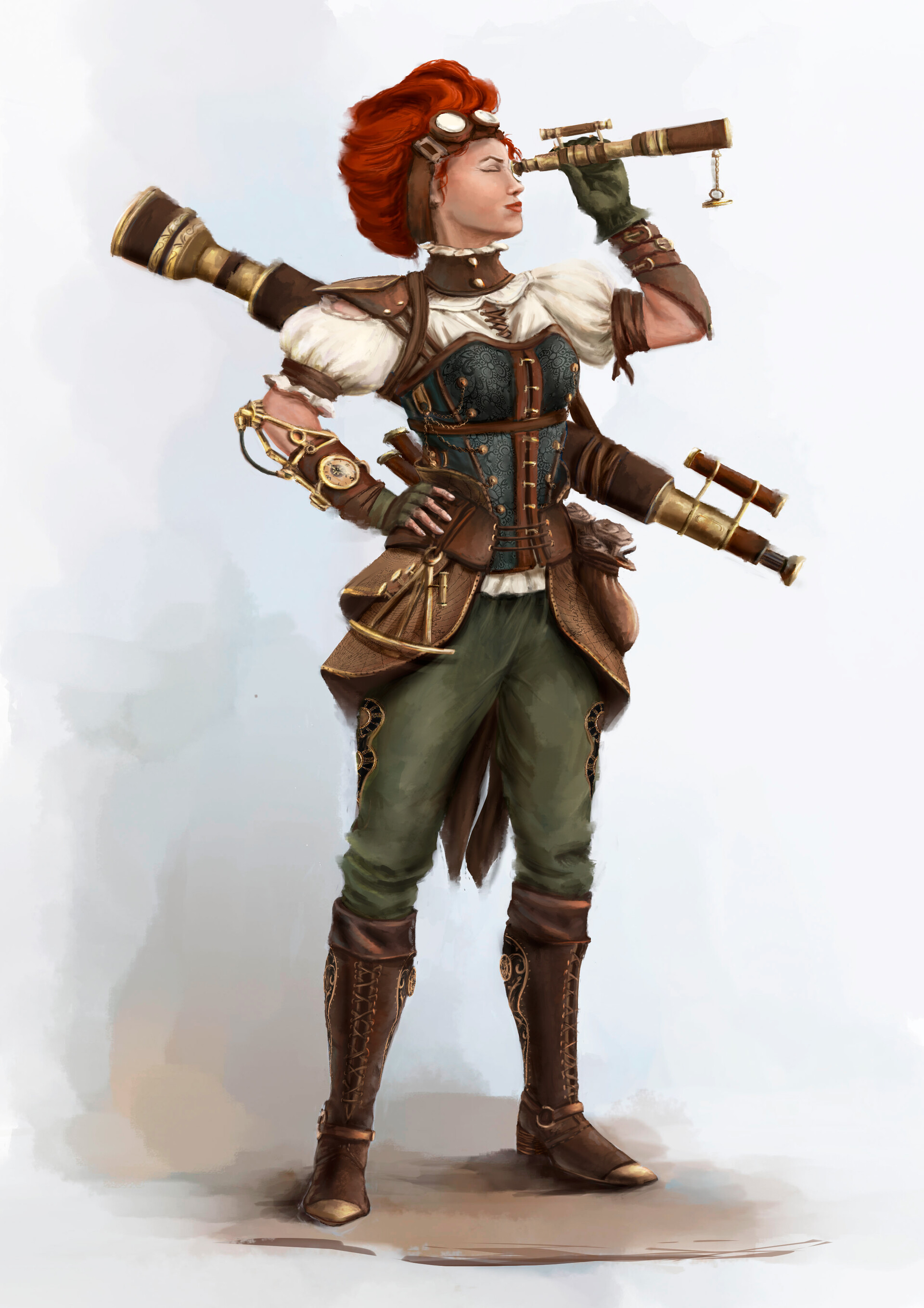 ArtStation - Alhena - Steampunk astronomer